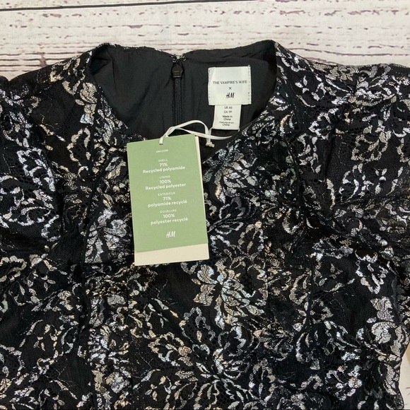 H&M The Vampire’s wife lace mini black dress NWT - Picture 9 of 9